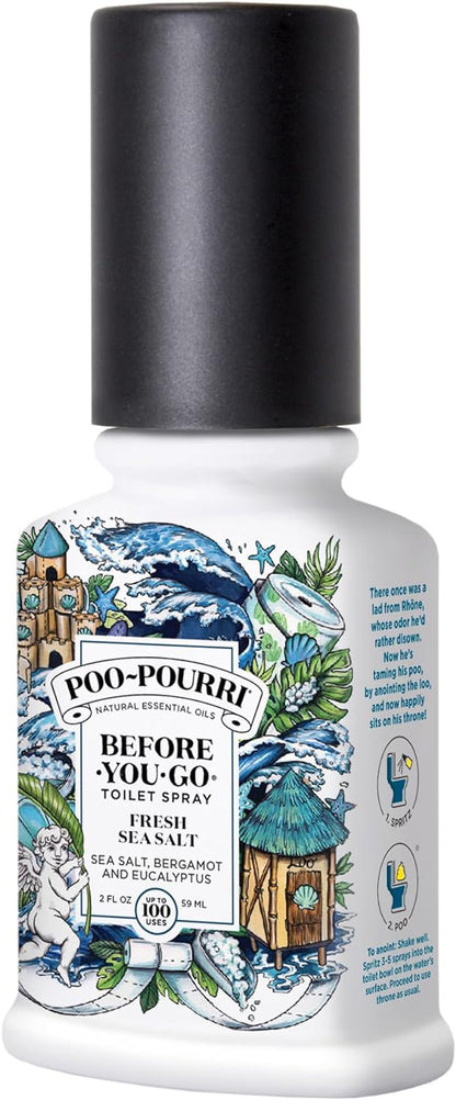 Before-You-Go Toilet Spray, Fresh Sea Salt, 2 Fl Oz - Sea Salt, Bergamot and Eucalyptus