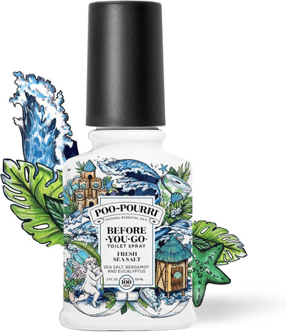 Before-You-Go Toilet Spray, Fresh Sea Salt, 2 Fl Oz - Sea Salt, Bergamot and Eucalyptus