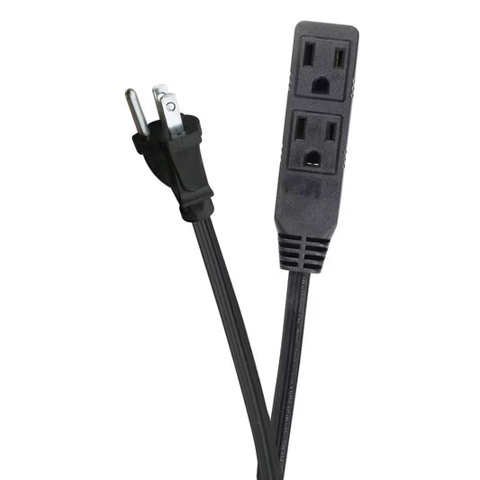 9 Ft. 16/3 Medium Duty Indoor/Outdoor Multi-Outlet Extension Cord, Black