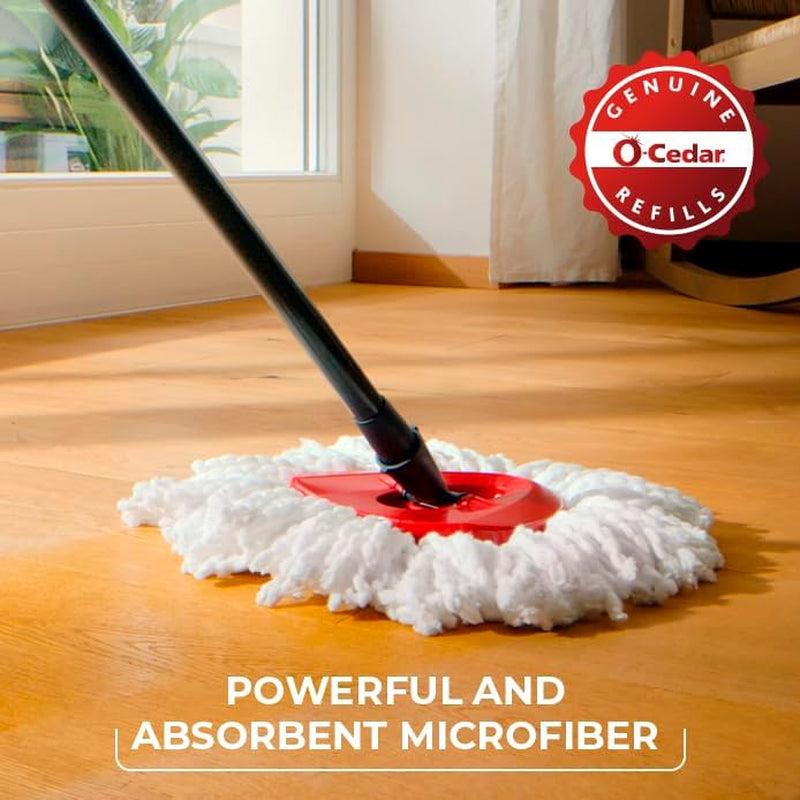 Easywring Microfiber Spin Mop, Bucket Floor Cleaning System, Red, Gray, Standard